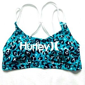 0390 New Women's Hurley Green Bikini Top